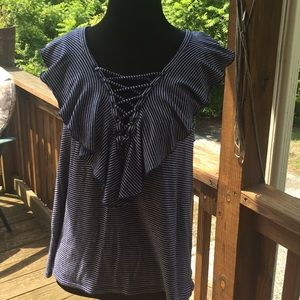 Express summer ruffle shirt